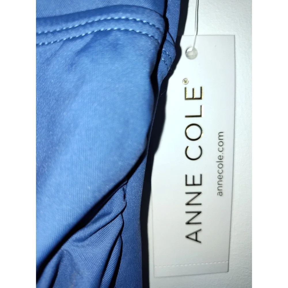 Anne Cole Womens Blue Ruched One Piece Swimsuit 126MO070 SLB Size 10 NWT